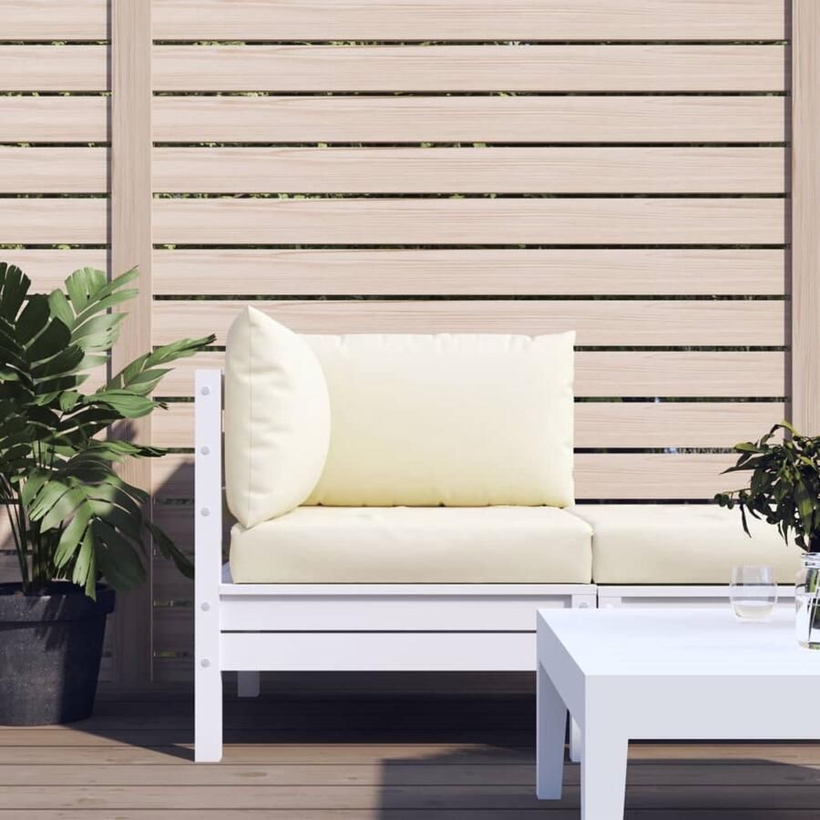 VidaXL Palletkussens Oxford Stof Crèmewit 3-delig Palletkussens Outdoor Meubilair Tuinkussens Balkondecoratie Lounge Set Zit Comfort Patioset Garden Furniture - Foto 2