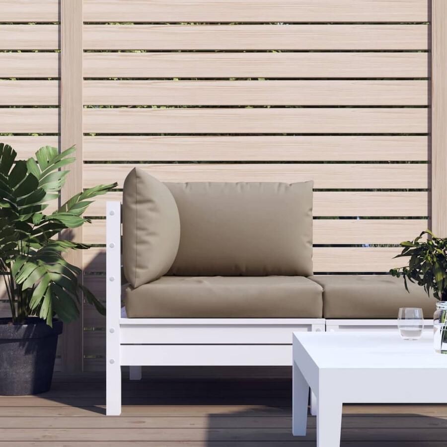 VidaXL Palletkussens Oxford Stof Taupe 3-delig Palletkussens Outdoor Meubilair Tuinkussens Balkondecoratie Lounge Set Zit Comfort Waterafstotende Kussens - Foto 2