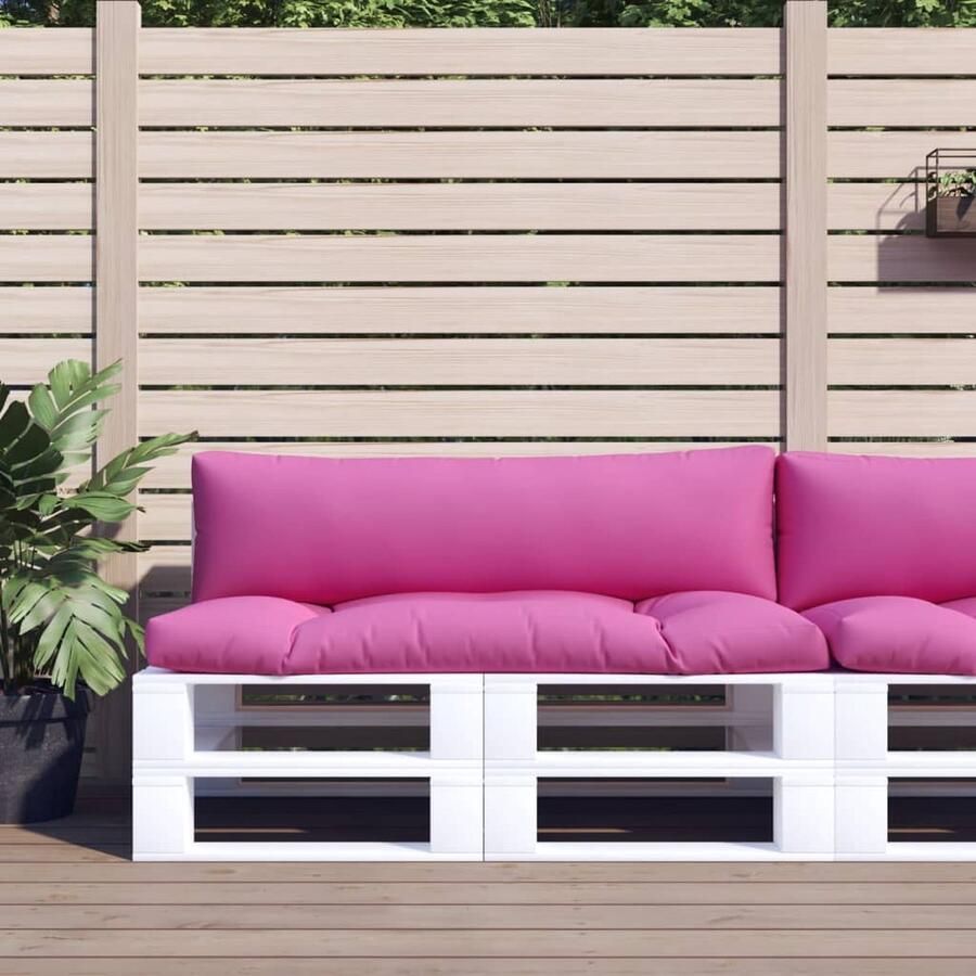 VidaXL Palletkussens roze Comfort & Stijl Palletkussens Outdoor Meubilair Tuinkussens Balkondecoratie Lounge Set Garden Furniture Rozekleur - Foto 2