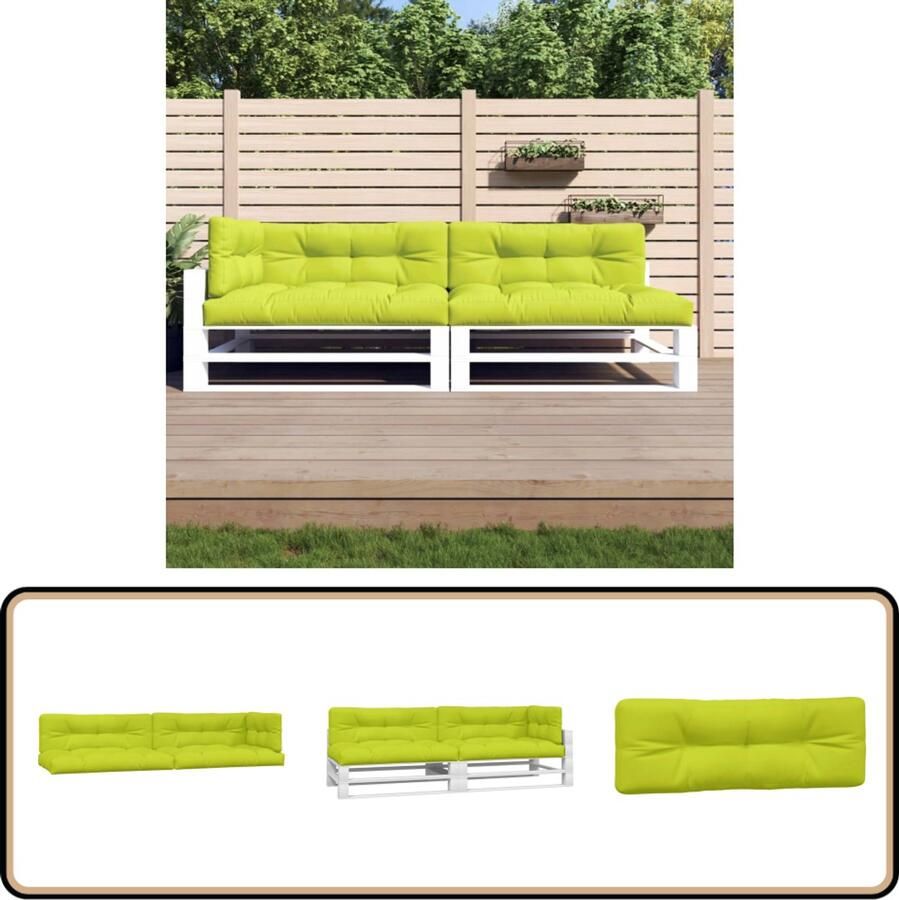 VidaXL Palletkussens Set van 5 Heldergroen Palletkussens Buitenkussens Tuinkussens Balkondecoratie Lounge Set Garden Furniture Comfort