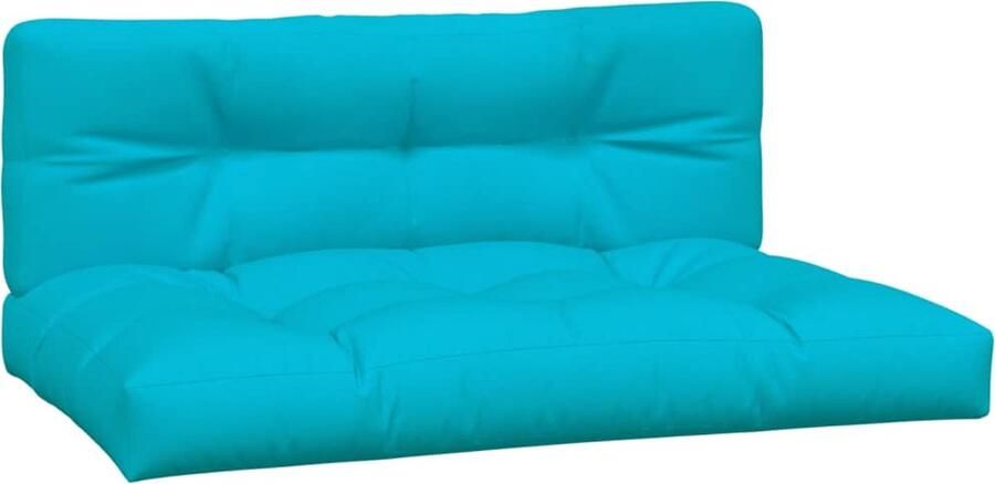 VidaXL Palletkussens Turquoise Set van 2 Palletkussens Buitenkussens Tuinkussens Balkon Kussens Lounge Set Zithoek - Foto 2