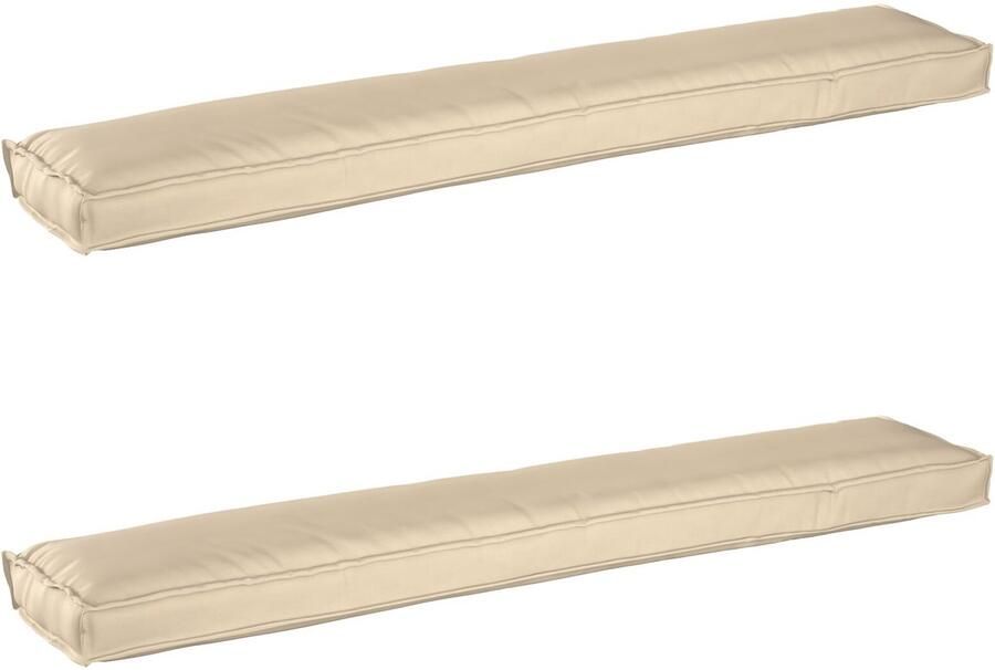 VidaXL Ligbedkussens voor Bank 2 stuks Beige 200x40x8 cm Oxford Stof - Foto 2