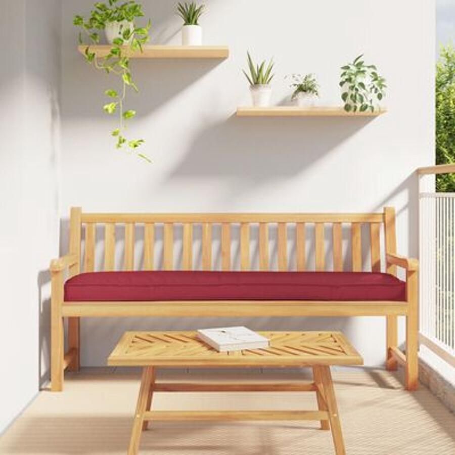 VidaXL Palletkussens voor bank 2 stuks Bordeauxrood 200x40x8 cm Oxford stof