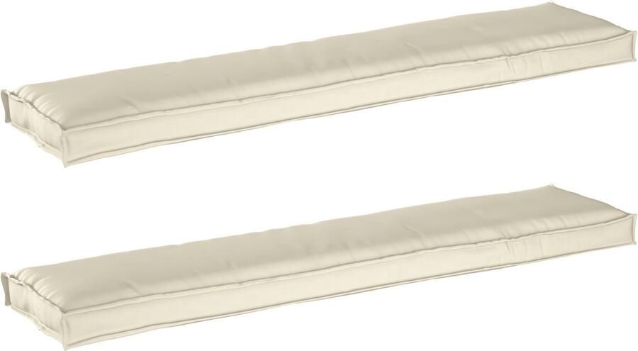 VidaXL Palletkussens voor Bank 2 Stuks Crème 180 x 40 x 8 cm Oxford Stof