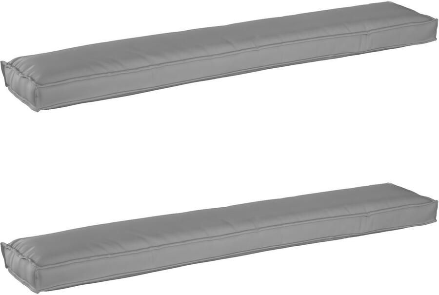 VidaXL Ligbedkussens voor Bank 2 stuks Grijs 200x40x8 cm Oxford Stof - Foto 2