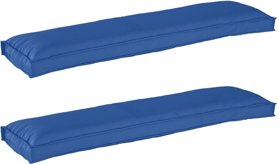 VidaXL Palletkussens voor Bank 2 Stuks Koninklijk Blauw 150 x 40 x 8 cm Oxford Stof