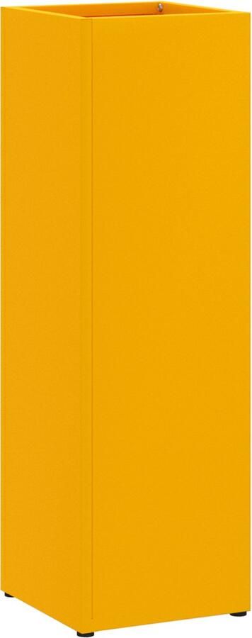 VidaXL Paraplubak Mosterd geel Metaal Standaard Paraplubak Rechthoekig