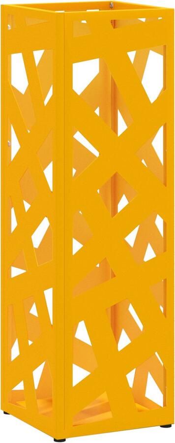 VidaXL Paraplubak Mosterdgeel Metaal Middelgroot Strak Paraplubak