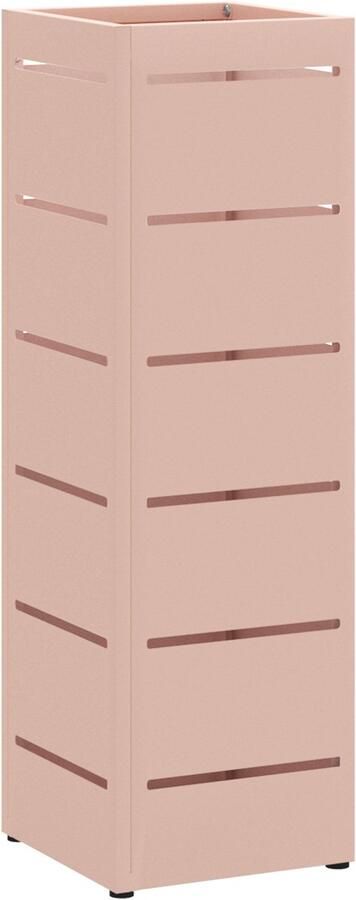 VidaXL Paraplubak Roze Metaal Decoratieve Inlegstukken Roze Paraplubak