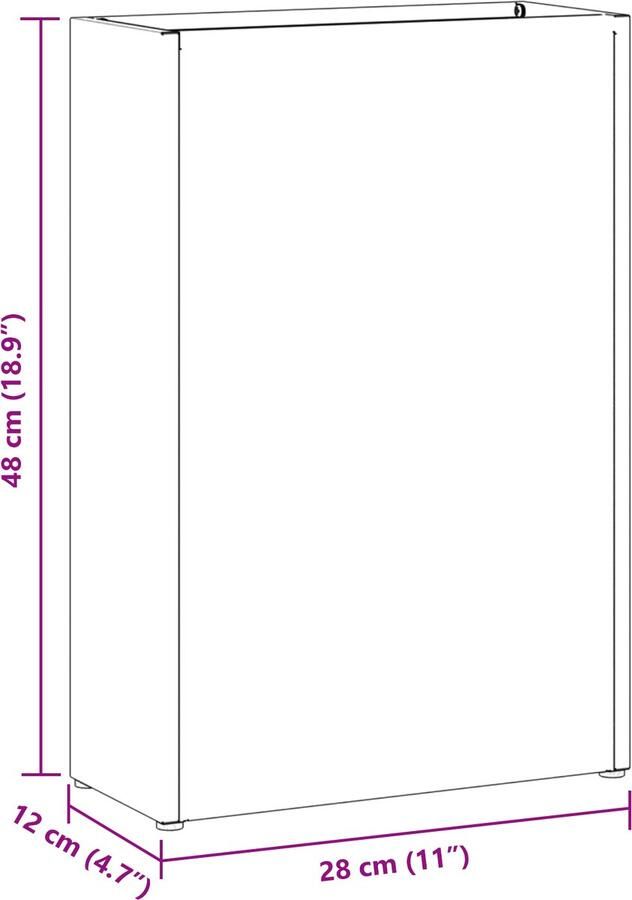 VidaXL Paraplubak Roze Metaal Middelgroot Roze Paraplubak Rechthoekig