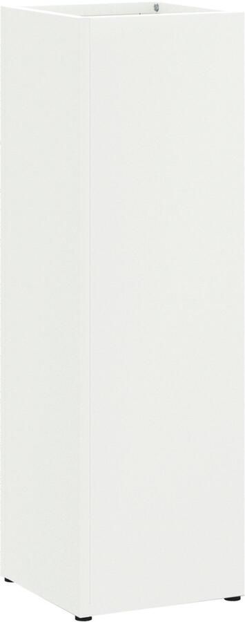 VidaXL Paraplubak Wit Hout Middelgroot Witte Paraplubak Rechthoekig