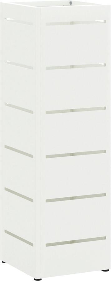 VidaXL Paraplubak Wit Hout Standaard Paraplubak Eigentijds