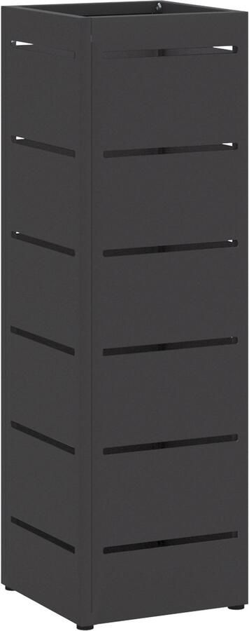 VidaXL Paraplubak Zwart Metaal Middelgroot Opslag Paraplubak