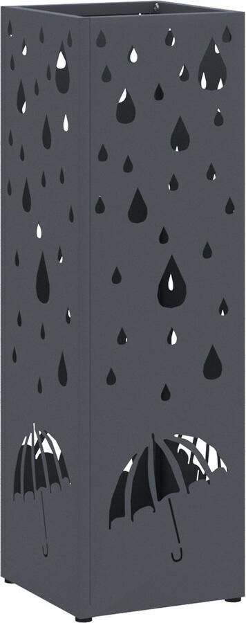 VidaXL Parapluhouder Anthraciet Metaal Standaard