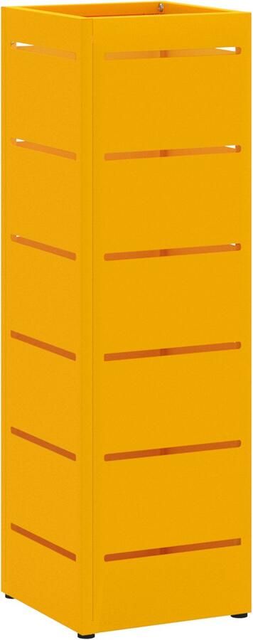 VidaXL Parapluhouder Mosterdgeel Metaal Standaard Parapluhouder