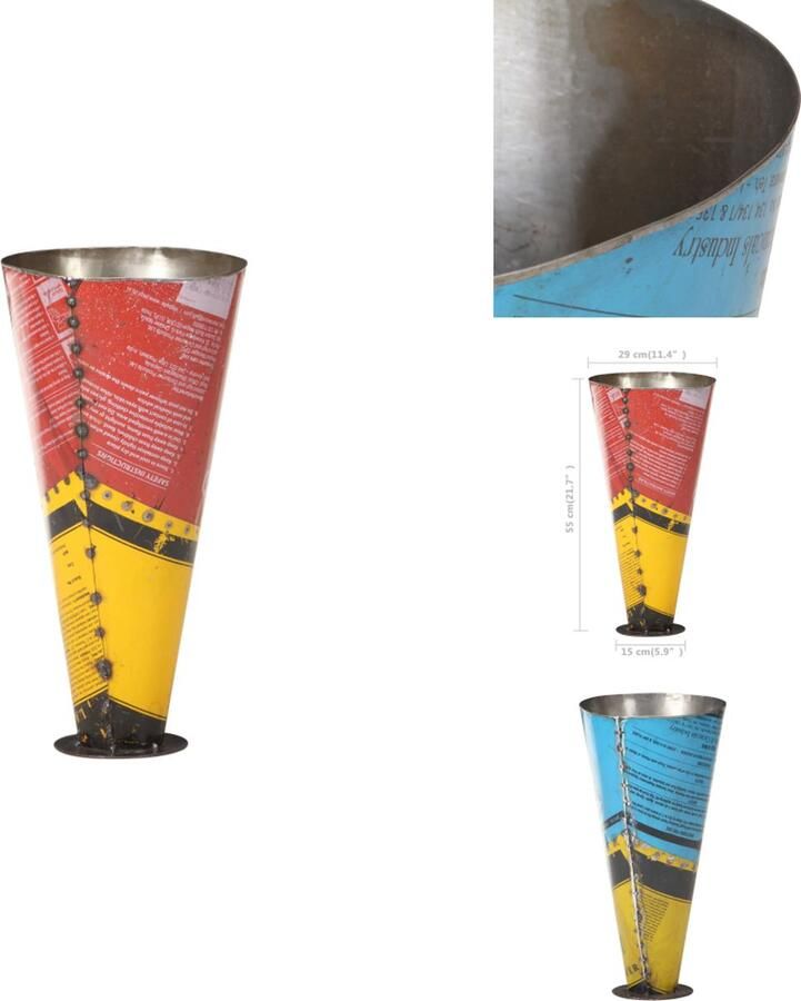 VidaXL Parapluhouder Parapluhouders Paraplubak Paraplubakken Paraplubak 29x55 cm ijzer meerkleurig