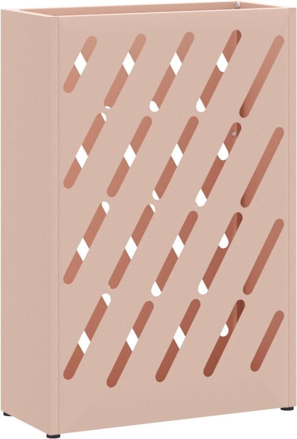 VidaXL Parapluhouder Roze Metaal Middelgroot Patroon Parapluhouder