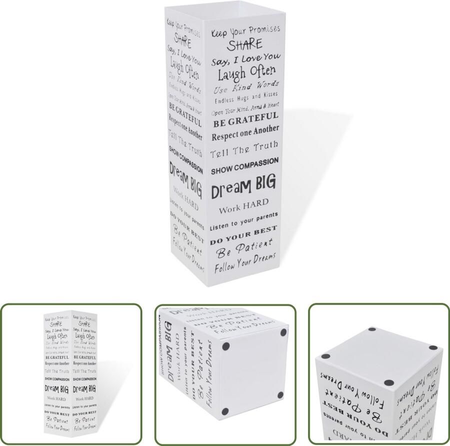 VidaXL Parapluhouder Staal Wit 48 5 cm Parapluhouder Parasolstandaard Paraplu Standaard Indoor Parapluhouder Wandmontage Parapluhouder