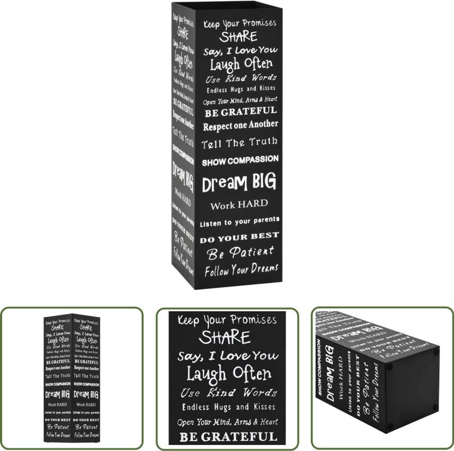 VidaXL Parapluhouder Staal Zwart Modern Design Parapluhouder Staal Parapluhouder Zwarte Parapluhouder Moderne Parapluhouder Decoratieve Parapluhouder