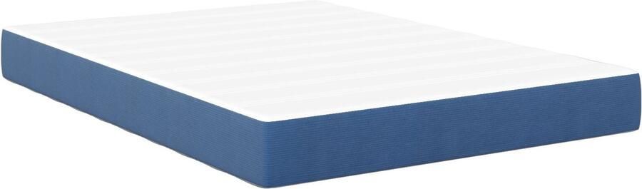 VidaXL Blauwe Medium Pocketvering Matras 140x200x20 cm Stof - Foto 2