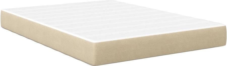 VidaXL Pocketvering bedmatras in lichtgroen en grijs medium stevigheid 140x200x20 cm stof