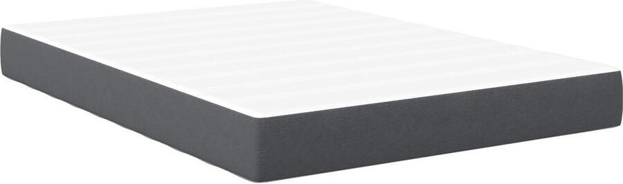 VidaXL Pocketvering Ligmatras Donkergrijs Middelhard 140x190x20 cm Stof - Foto 3