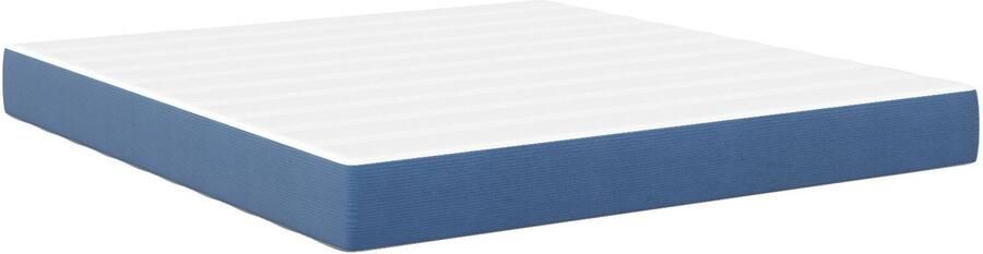 VidaXL Pocket Spring Matras in Blauw Medium 180x200x20 cm Stof - Foto 2