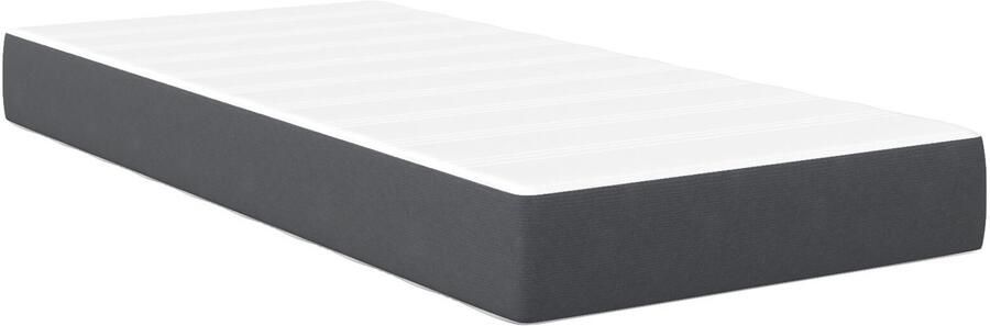 VidaXL Pocketvering Matras Donkergrijs Medium 80x200x20 cm Stof - Foto 2