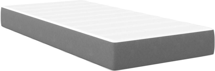 VidaXL Pocketvering Matras Lichtgrijs Medium 80x200x20 cm Stof