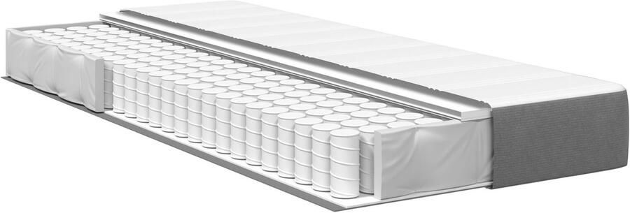 VidaXL Lichte Grijze Pocketveermatras Medium 90x190x20 cm Stof