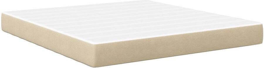 VidaXL Pocket Spring Matras in Lichtgroen en Grijs Medium Stevig 180x200x20 cm Stof