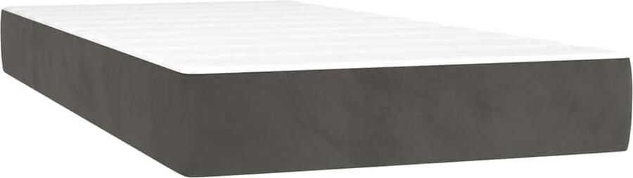 VidaXL Pocketveringmatras 100x220x20 cm Fluweel Pocketveringmatras Pocketveringmatrassen Matras Pocketvering Matras