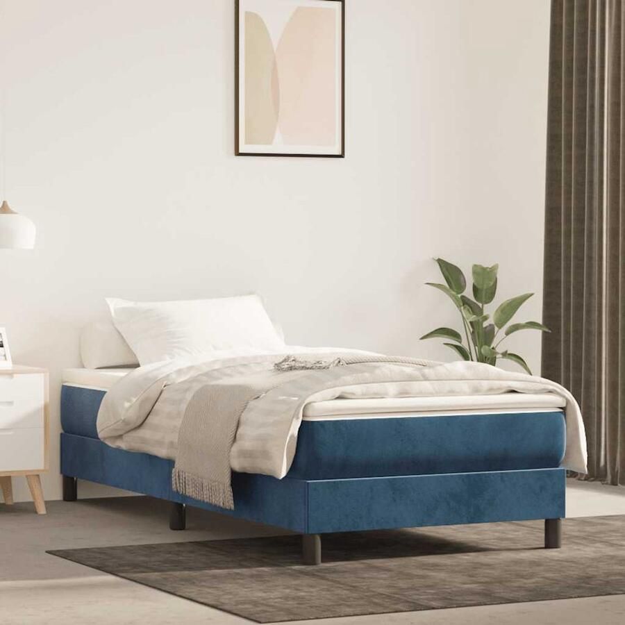 VidaXL Pocketveringmatras 100x220x20 cm Fluweel Pocketveringmatras Pocketveringmatrassen Matras Pocketvering Matras