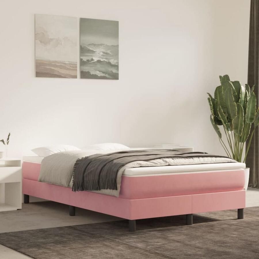 VidaXL Pocketveringmatras 120x200 cm Fluweel Roze Pocketveringmatras Fluweel Matras Velvet Matras Tweepersoons Matras Slaapcomfort Goede Nachtrust Anti Allergisch Matras - Foto 2
