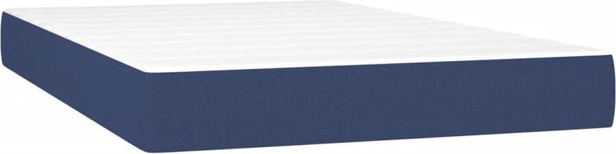 VidaXL Pocketveringmatras 120x200x20 cm Blauw Pocketveringmatras Matras Slaapcomfort Medium Hard Tweepersoonsbed Blauwwit