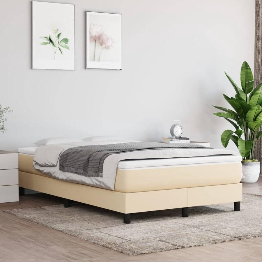 VidaXL Pocketveringmatras 120x200x20 cm crèmekleurig Pocketveringmatras Matras Slaapcomfort Comfortabele Matras Medium Hard Creme Kleur Tweepersoons Matras - Foto 2