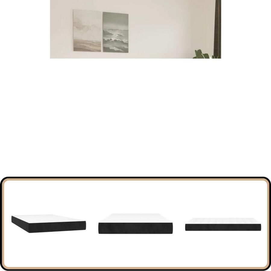 VidaXL Pocketveringmatras 120x200x20 cm Fluweel Pocketveringmatras Fluweel Matras Velvet Matras Tweepersoons Matras Medium Hard Matras Anti Allergisch Matras