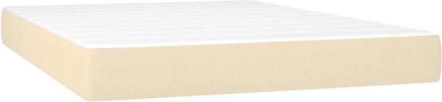 VidaXL Pocketveringmatras 140x200x20 cm Crèmekleurig Pocketveringmatras Matras Tweepersoonsmatras Comfortabele Matras Stevige Matras Creme Matras