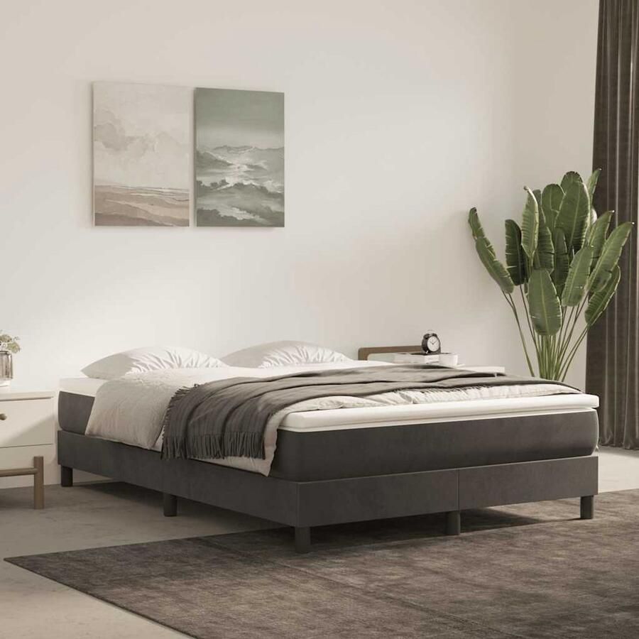 VidaXL Pocketveringmatras 140x220x20 cm Fluweel Pocketveringmatras Pocketveringmatrassen Matras Pocketvering Matras