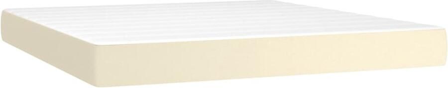 VidaXL Pocketveringmatras 160x200x20 cm Crème Pocketveringmatras Matras Kunstleren Matras Creme Matras Dubbel Matras Boxspring Matras Goede Nachtrust Ergonomisch Matras Veermatras