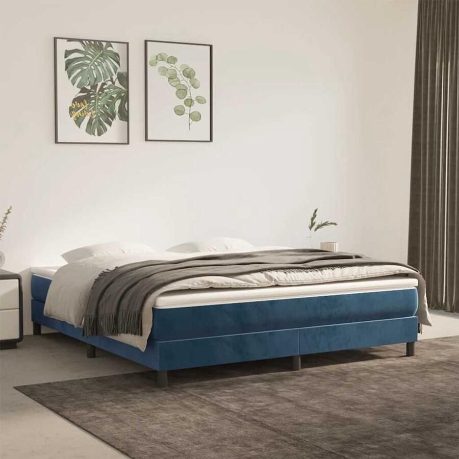 VidaXL Pocketveringmatras 160x210 cm Fluweel Pocketveringmatras Pocketveringmatrassen Matras Pocketvering Matras