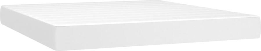 VidaXL Pocketveringmatras 180x200x20 cm wit Pocketveringmatras Schuimmatras Matras Medium Hard Anti Allergisch Kunstleren Matras 180x200cm Tweepersoonsmatras