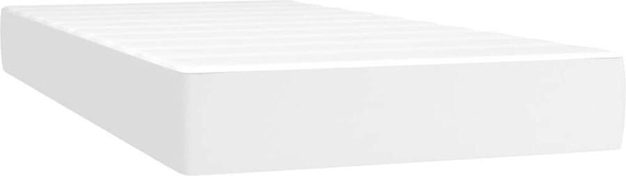 VidaXL Pocketveringmatras 80x160 cm Kunstleer Wit Pocketveringmatras Voor Kinderen Pocketveringmatrassen Voor Kinderen Binnenveringsmatras Matras