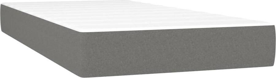 VidaXL Pocketveringmatras 90x190x20 cm Stof Grijs Pocketveringmatras Matras Slaapcomfort Goede Nachtrust Medium Hard Anti Allergisch Stoffen Matras