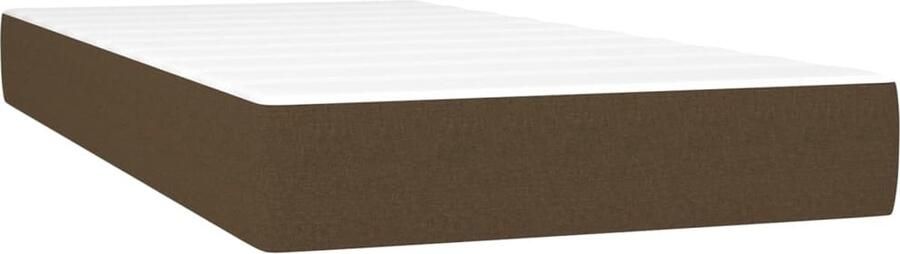 VidaXL Boxspring met Matras Donkerbruin 80x200 cm Boxspringbed Boxspring Bed Frame Donkere Bruine Meubels Tweepersoonsbed - Foto 2