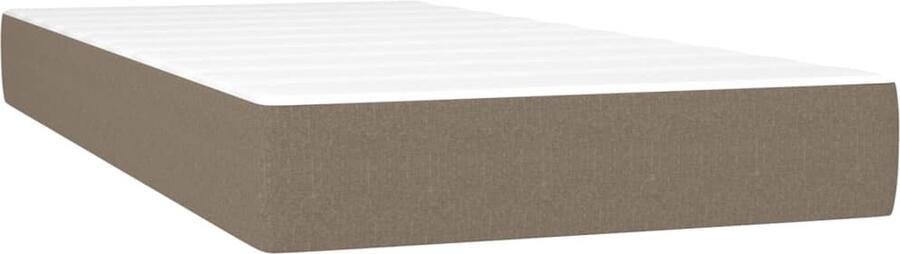VidaXL Pocketveringmatras 90x200 cm Taupe Pocketveringmatras Matras Medium Hard Taupecleur 90x200cm Anti Allergisch Duurzaam Comfortabel