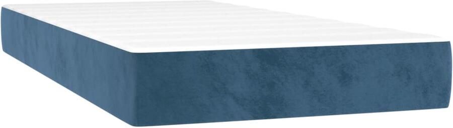 VidaXL Pocketveringmatras 90x200x20 cm Blauw Pocketveringmatras Fluweel Matras Zachte Matras Blauw Tweepersoons Matras King Size Matras Boxspring Matras