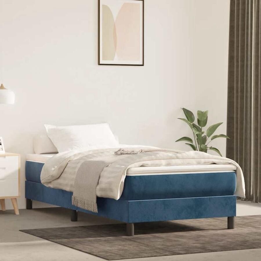 VidaXL Pocketveringmatras 90x210x20 cm Fluweel Pocketveringmatras Pocketveringmatrassen Matras Pocketvering Matras