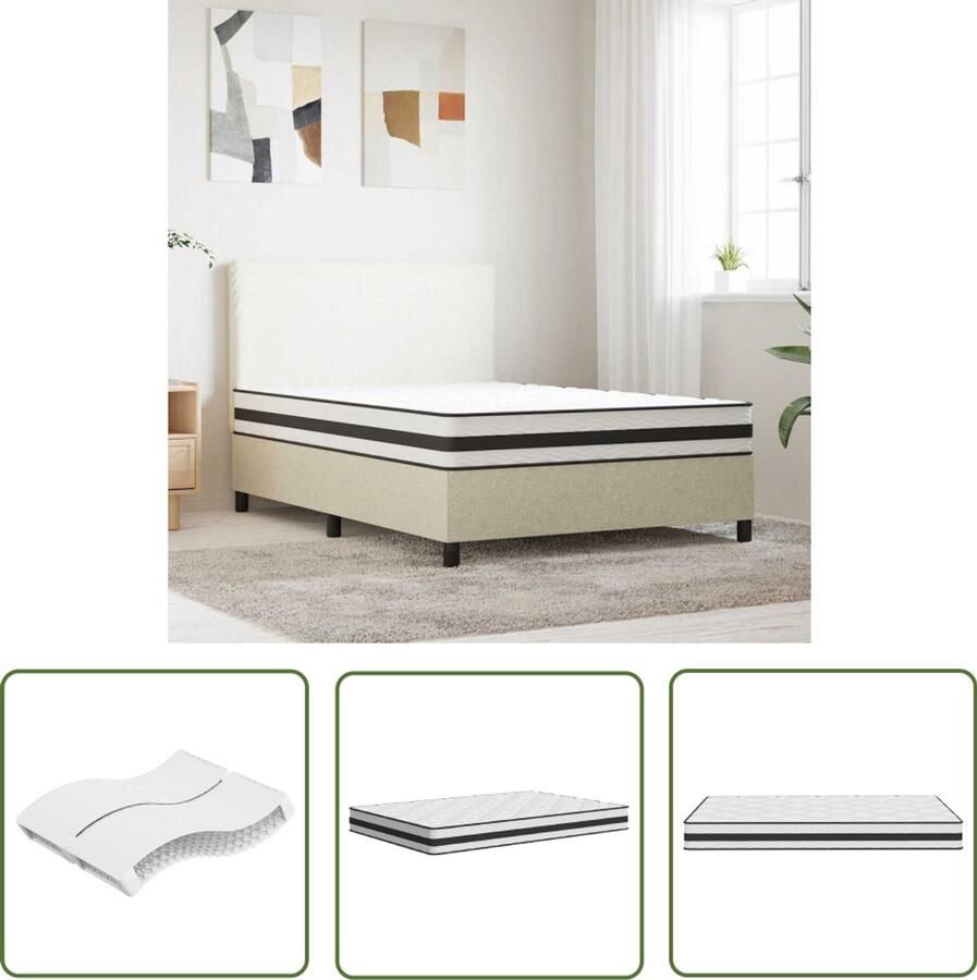 The Living Store Binnenveringmatras middelhard 140x200 cm Binnenveringmatras Pocketveringmatras Matras 140x200 Slaapcomfort Goede Ondersteuning