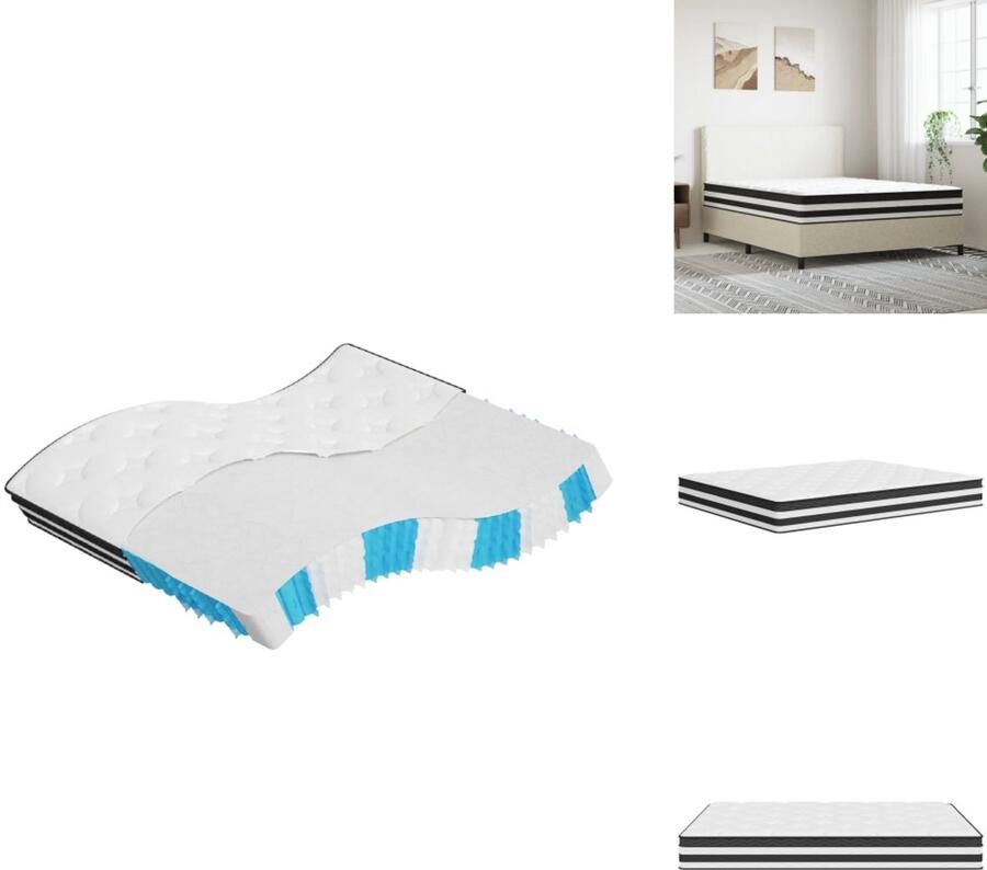 The Living Store Pocketveringmatras middelhard 160x200 cm Pocketveringmatras Pocketveringmatrassen Matras Pocketvering Matras Pocketveren